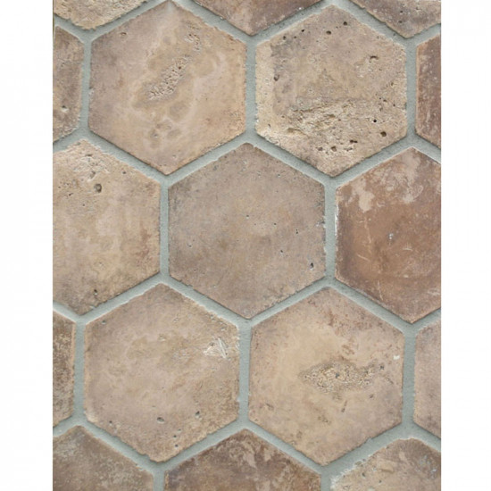 Arto 6x6 Hexagon Artillo Classic Concrete Tile - Cotto Dark Vintage
