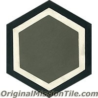 Original Mission Tile Cement Hexagonal Frame - 8 x 8