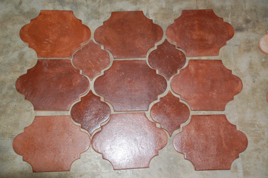 Stained Dark Brown Pavers
