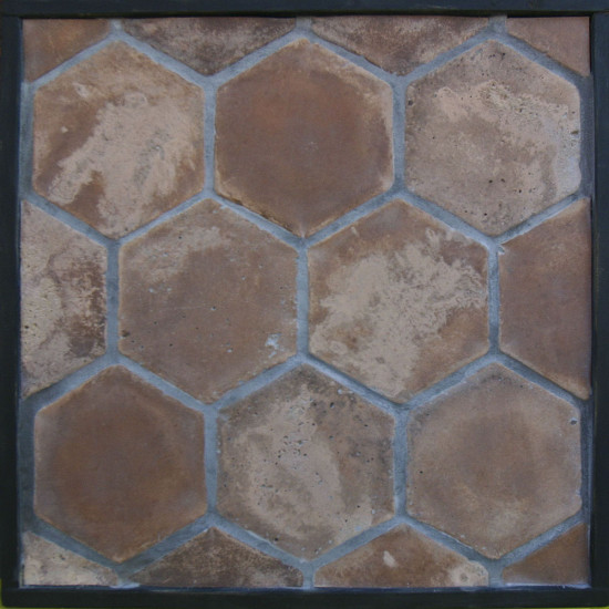 Arto 8x8 Hexagon Artillo Classic Concrete Tile - Cotto Dark Vintage