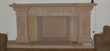 Limestone Mantel