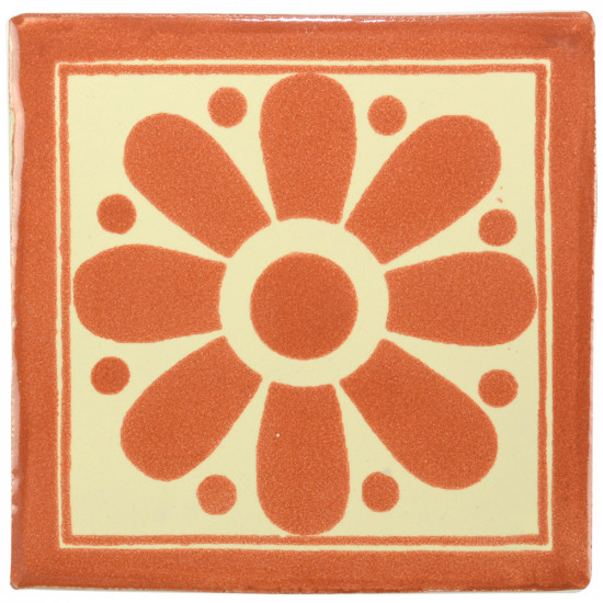 Daisy May Brown Decorative Talavera Blanco