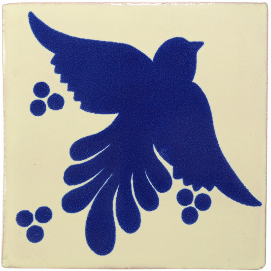 Flight Blue Decorative Talavera Blanco