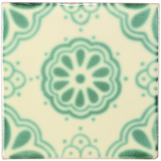 Lace Green Decorative Talavera Blanco