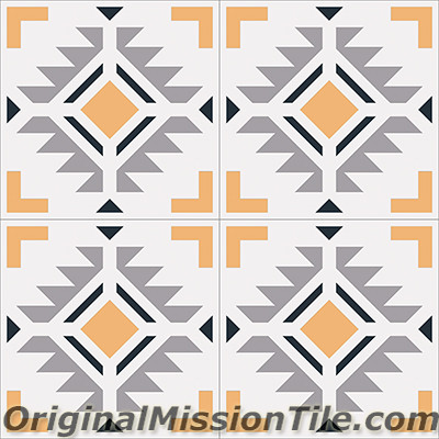 Original Mission Tile Cement Encanto Cean 05 - 8 x 8