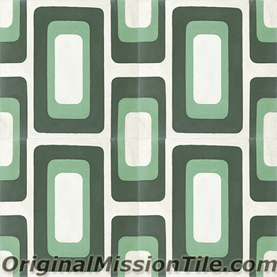 Original Mission Tile Cement Oceana Sea Island 02 - 8 x 8