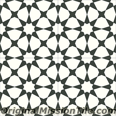 Original Mission Tile Cement Contemporary Agadir 02 - 8 x 8