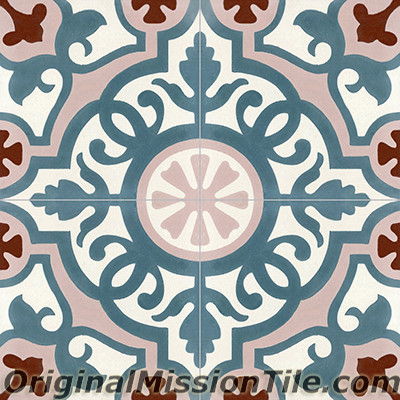 Original Mission Tile Cement Classic Amalia 04 - 8 x 8