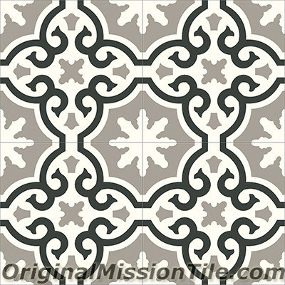 Original Mission Tile Cement Contemporary Bocassio 03 - 8 x 8