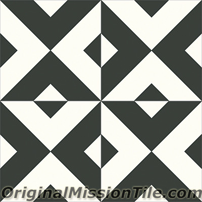 Original Mission Tile Cement Contemporary Checkered 01 - 8 x 8