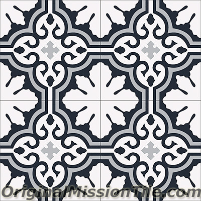 Original Mission Tile Cement Accent Christen - 8 x 8