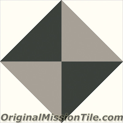 Original Mission Tile Cement Contemporary Diagonal 01 - 8 x 8