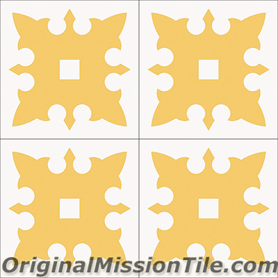 Original Mission Tile Cement Accent Escudo - 8 x 8