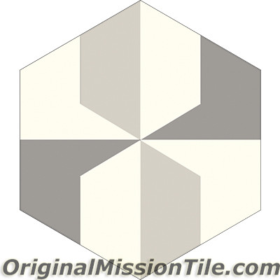 Original Mission Tile Cement Hexagonal Adele 02 - 8 x 8