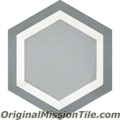 Original Mission Tile Cement Hexagonal Frame 03 - 8 x 8