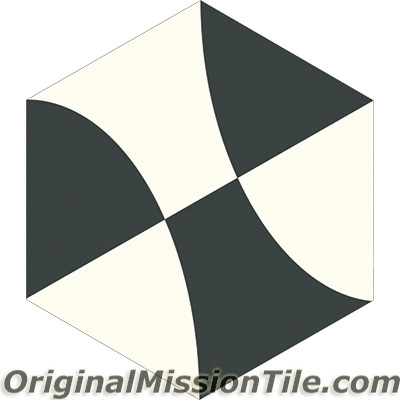 Original Mission Tile Cement Lee Hexagonal Leni 01 - 8 x 8