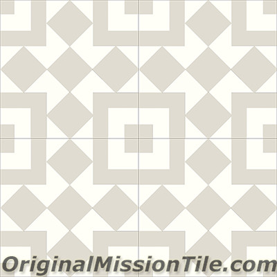 Original Mission Tile Cement Contemporary Liverpool II 02 - 8 x 8