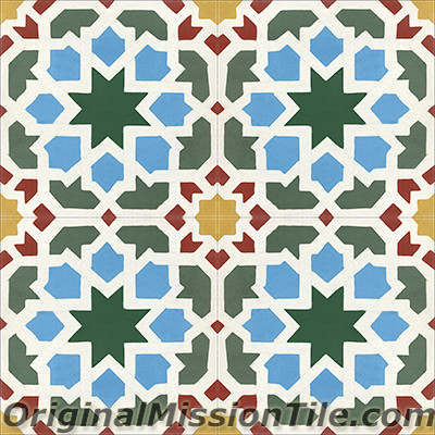 Original Mission Tile Cement Moroccan Morisco - 8 x 8