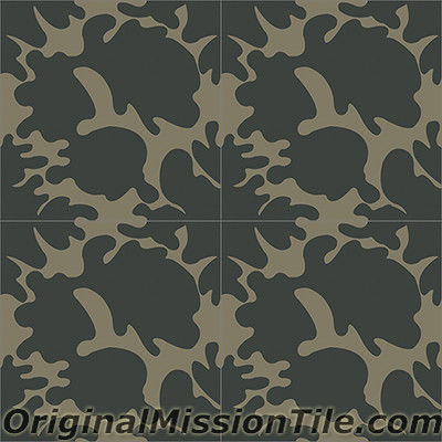 Original Mission Tile Cement Santa Barbara Oil Spots - 8 x 8