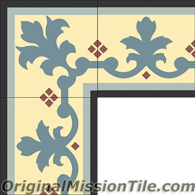 Original Mission Tile Cement Border Queen - 8 x 8