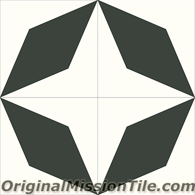Original Mission Tile Cement Contemporary Rombo 01 - 8 x 8