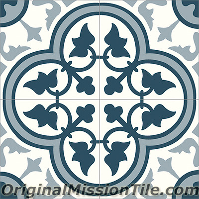 Original Mission Tile Cement Classic Roseton 10 - 8 x 8