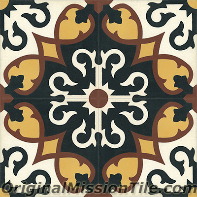 Original Mission Tile Cement Moroccan Sanctuaire - 8 x 8