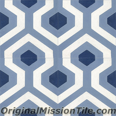 Original Mission Tile Cement Oceana Skyline 02 - 8 x 8