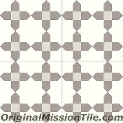 Original Mission Tile Cement Contemporary Tanger 02 - 8 x 8