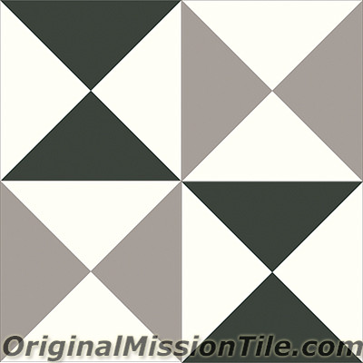 Original Mission Tile Cement Contemporary Tango 01 - 8 x 8