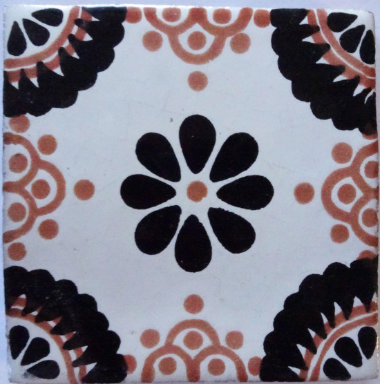 Madrid Black/Brown Decorative Talavera Pure White