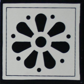 Hacienda Design No. 73 black (4 x 4) (6 x 6) (8 x 8) (12 x 12)