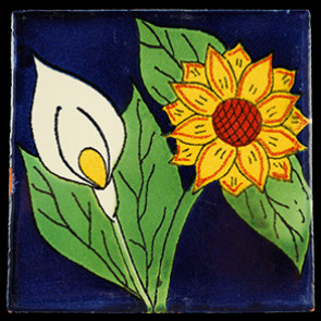 Hand Painted Tiles Casa Alcatraz Con Girasol