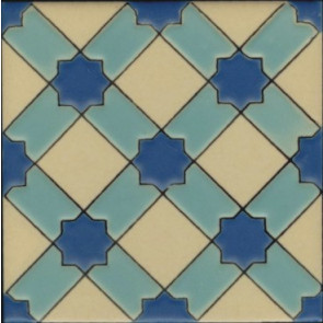 Anacapa, Aqua (3 3-4 x 3 3-4) (5 3-4 x 5 3-4)