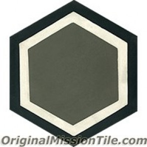 Original Mission Tile Cement Hexagonal Frame - 8 x 8