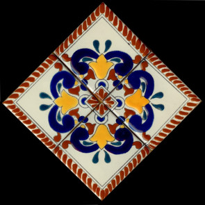 Pool Tile - Porcelain Medallions & Corners, Colonial 8 