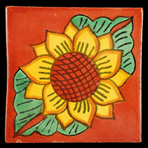 Hand Painted Tiles Casa Girasol 2 Hojas Tc