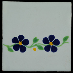 Hand Painted Tiles Casa Guia Violets