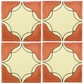 Arabesque Brown/Black Decorative Talavera Blanco