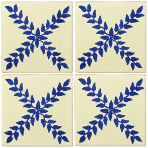 Arbor Blue Decorative Talavera Blanco