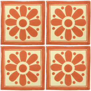 Daisy May Brown Decorative Talavera Blanco