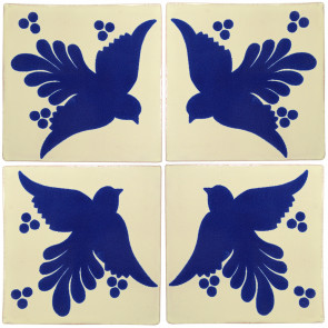 Flight Blue Decorative Talavera Blanco