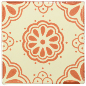 Lace Brown Decorative Talavera Blanco