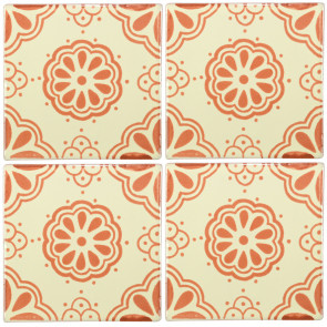 Lace Brown Decorative Talavera Blanco