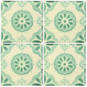Lace Green Decorative Talavera Blanco