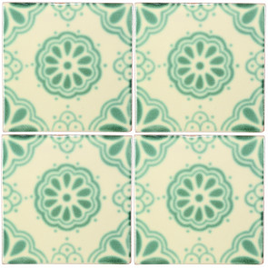 Lace Green Decorative Talavera Blanco