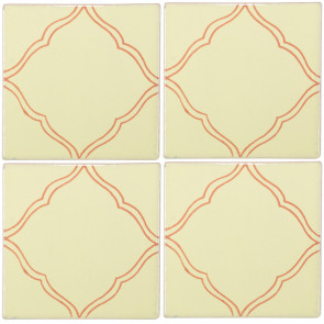 Provincia Brown Decorative Talavera Blanco