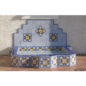 Pool Tile - Porcelain Medallions & Corners, Baroque 5