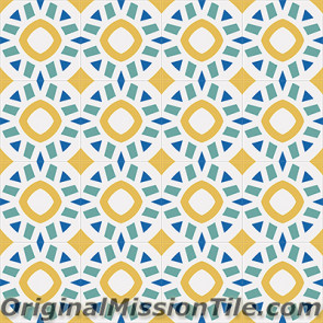 Original Mission Tile Cement Encanto Calpysa 18 - 8 x 8