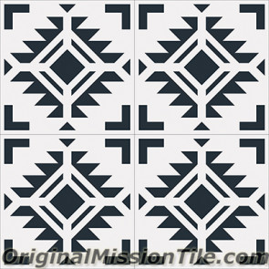 Original Mission Tile Cement Encanto Cean 01 - 8 x 8